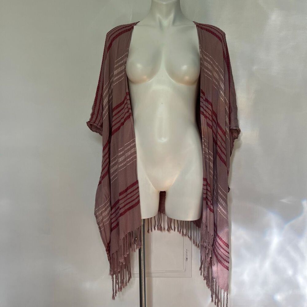 A.N.A. 100% rayon kimono coverup poncho
